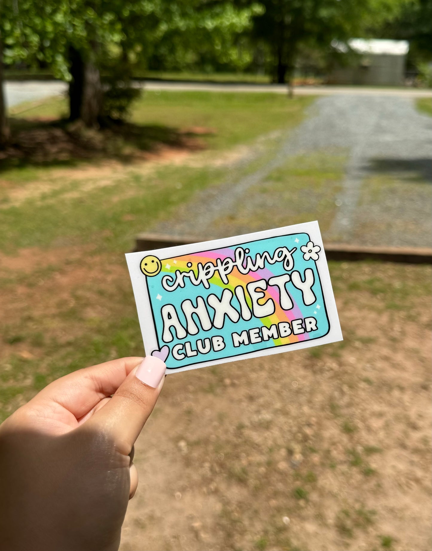 Anxiety Club Member UV DTF Sticker