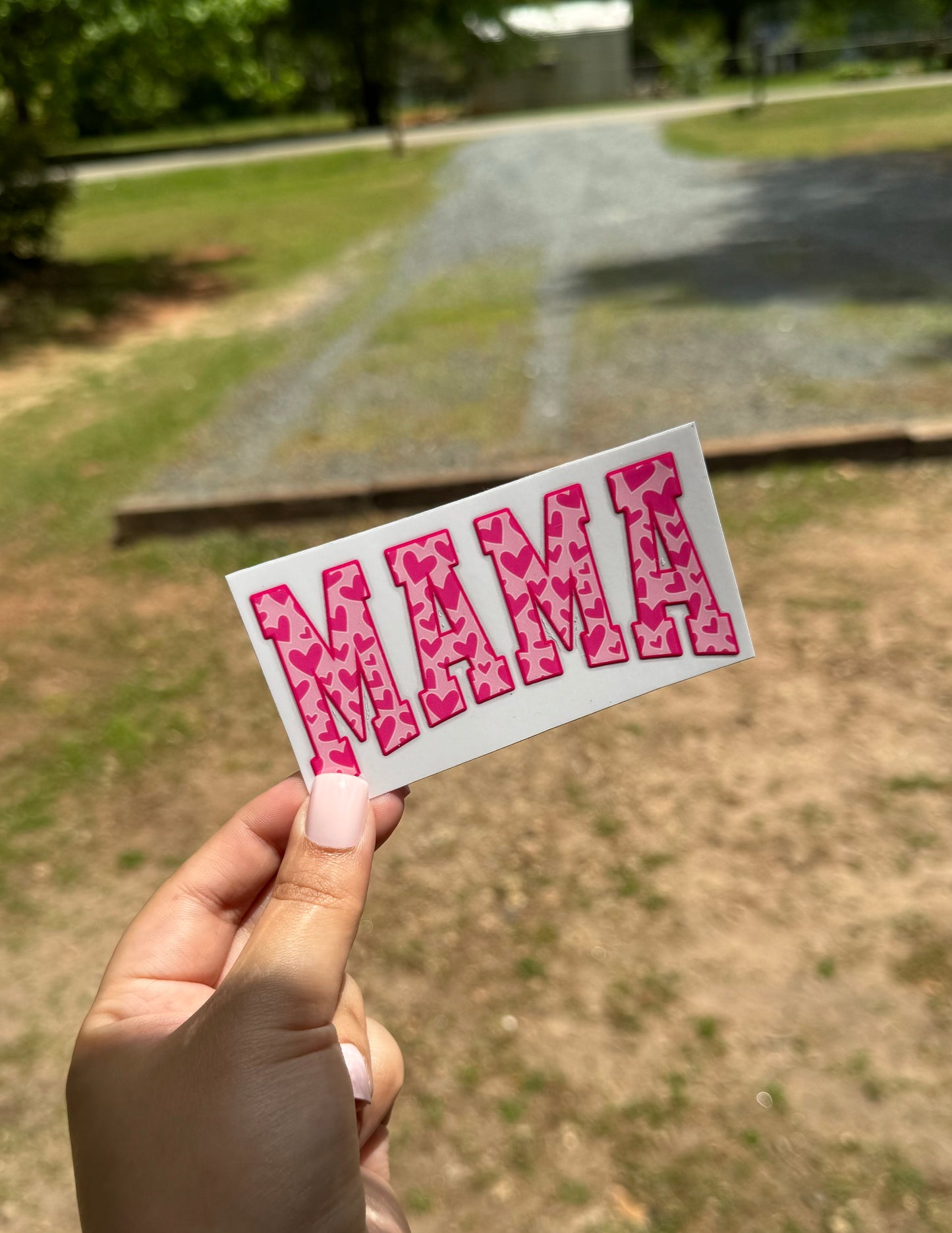 Mama hearts UV DTF Sticker