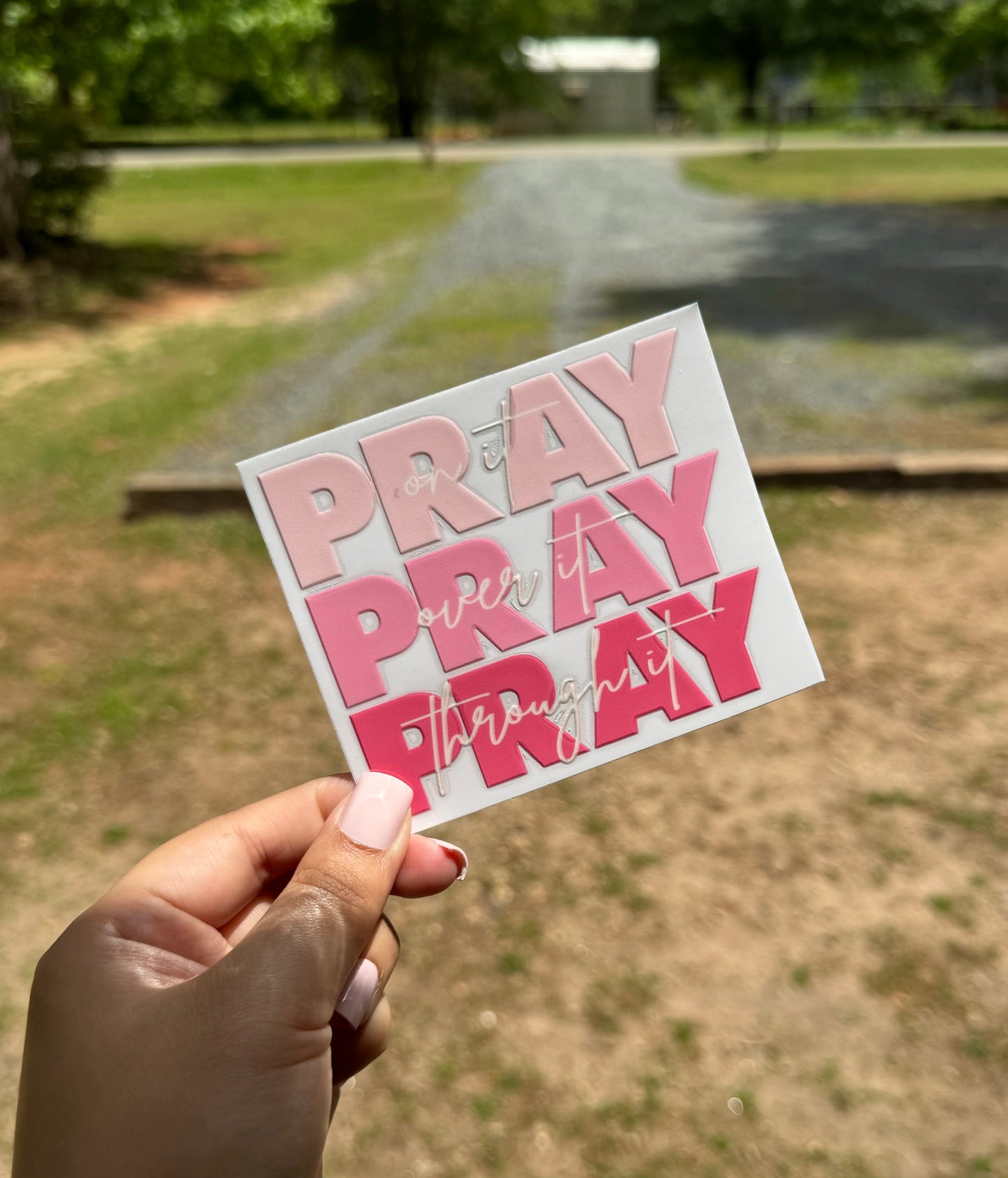 Pray UV DTF Sticker