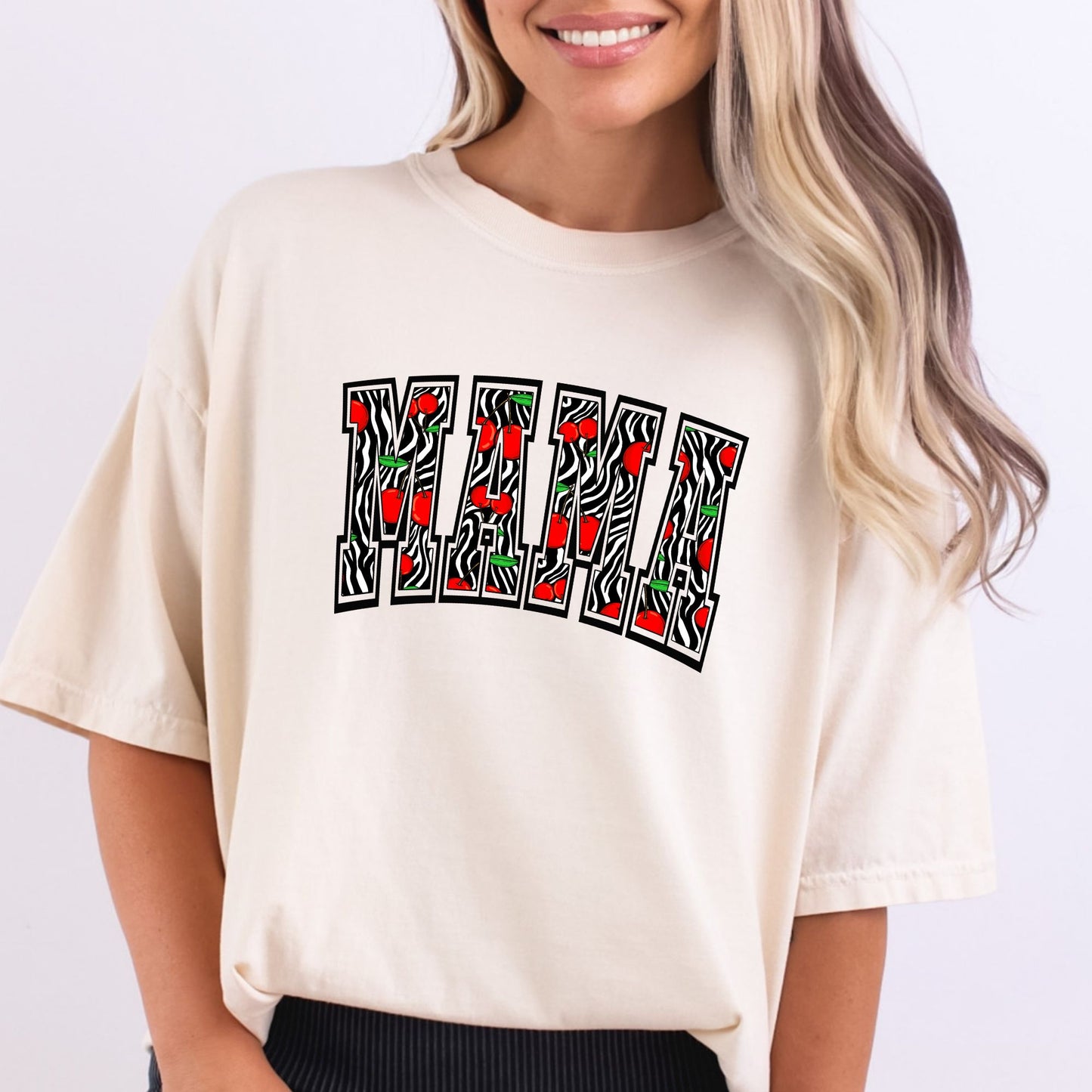 Cherries and Zebra Print Mama