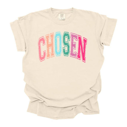 Chosen Distressed Multicolored Varsity