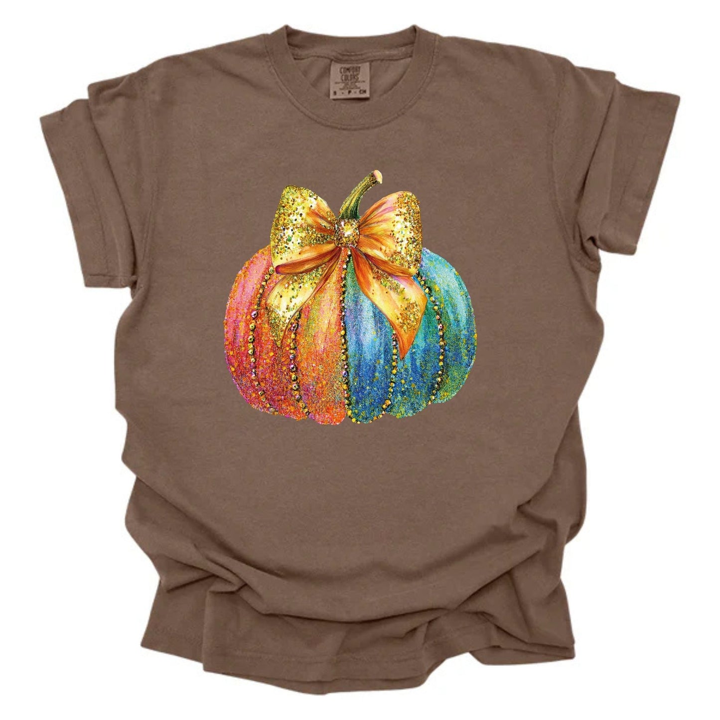 Glitzy Glitter Colorful Pumpkin