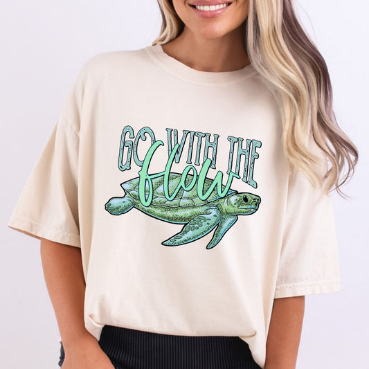 Go With The Flow Sea Turtle Green