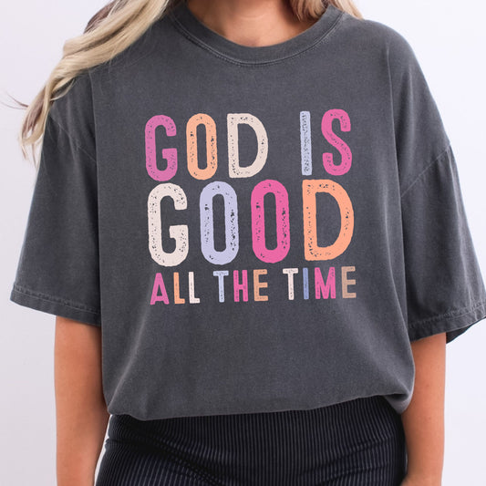 God is Good Multicolored Stacked