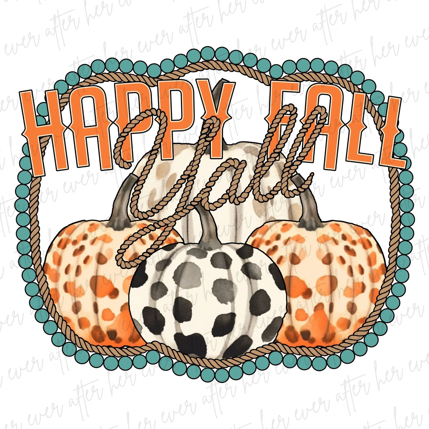 Happy Fall Yall Western Pumpkins