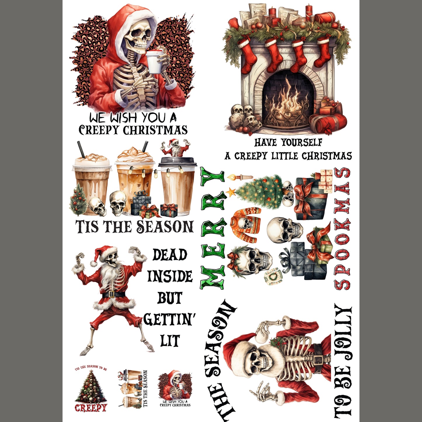 Creepy Christmas 24.5”x36” DTF Gang Sheet