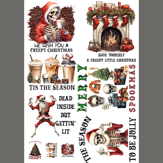 Creepy Christmas 24.5”x36” DTF Gang Sheet