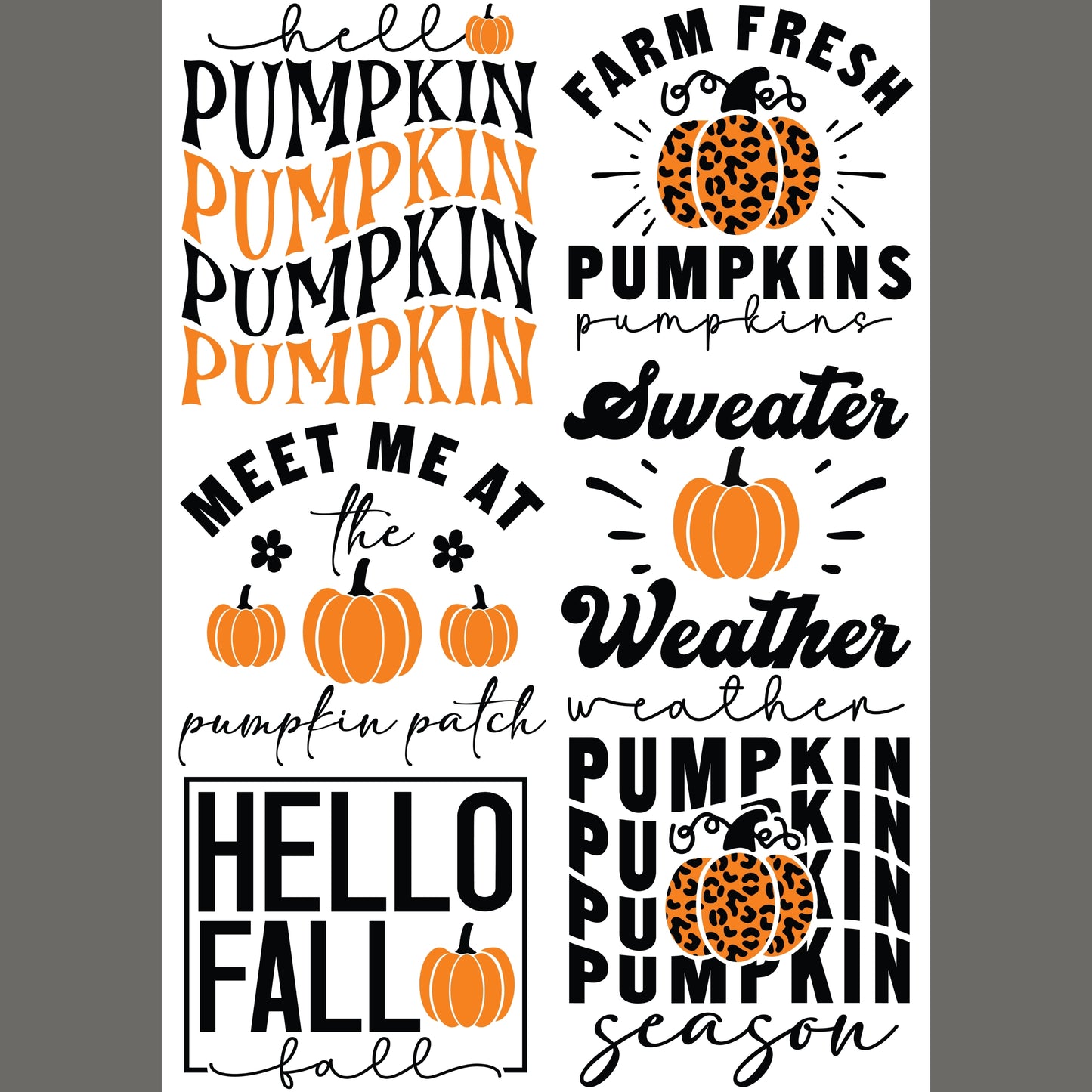 Pumpkin Season 24.5”x36” DTF Gang Sheet