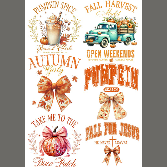Pumpkin Patch 24.5”x36” DTF Gang Sheet