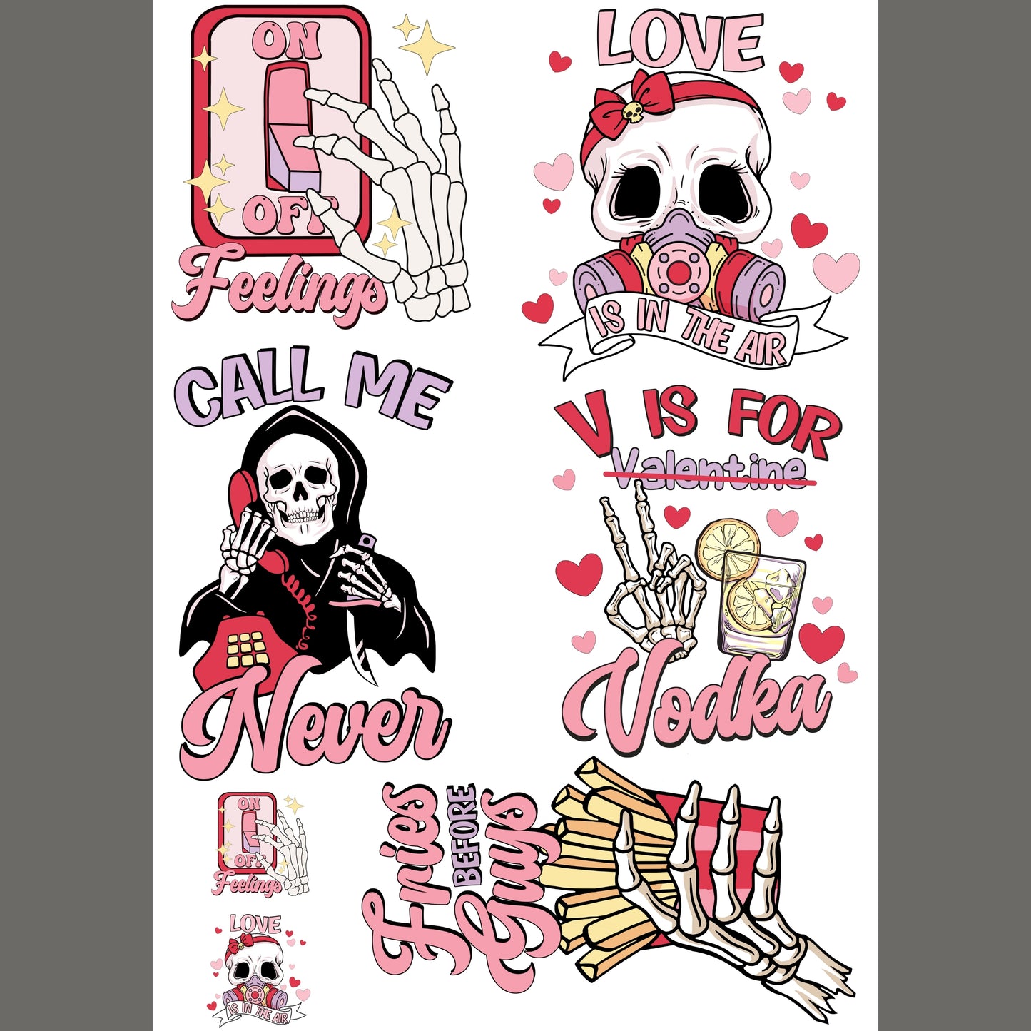 Anti Valentines Day 24.5”x36” DTF Gang Sheet