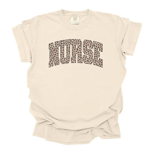 Nurse Cheetah Print Varsity Blocks