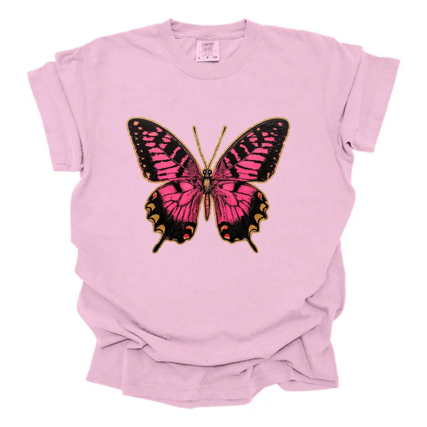 Pink and Golden Butterfly