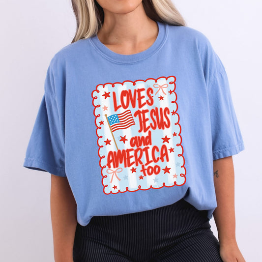 Preppy Striped Loves Jesus