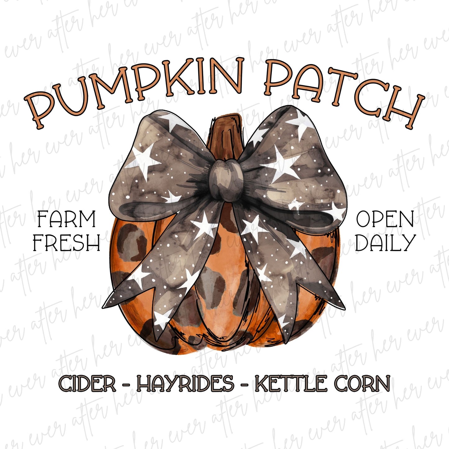 Pumpkin Patch Star Bow Pumpkin