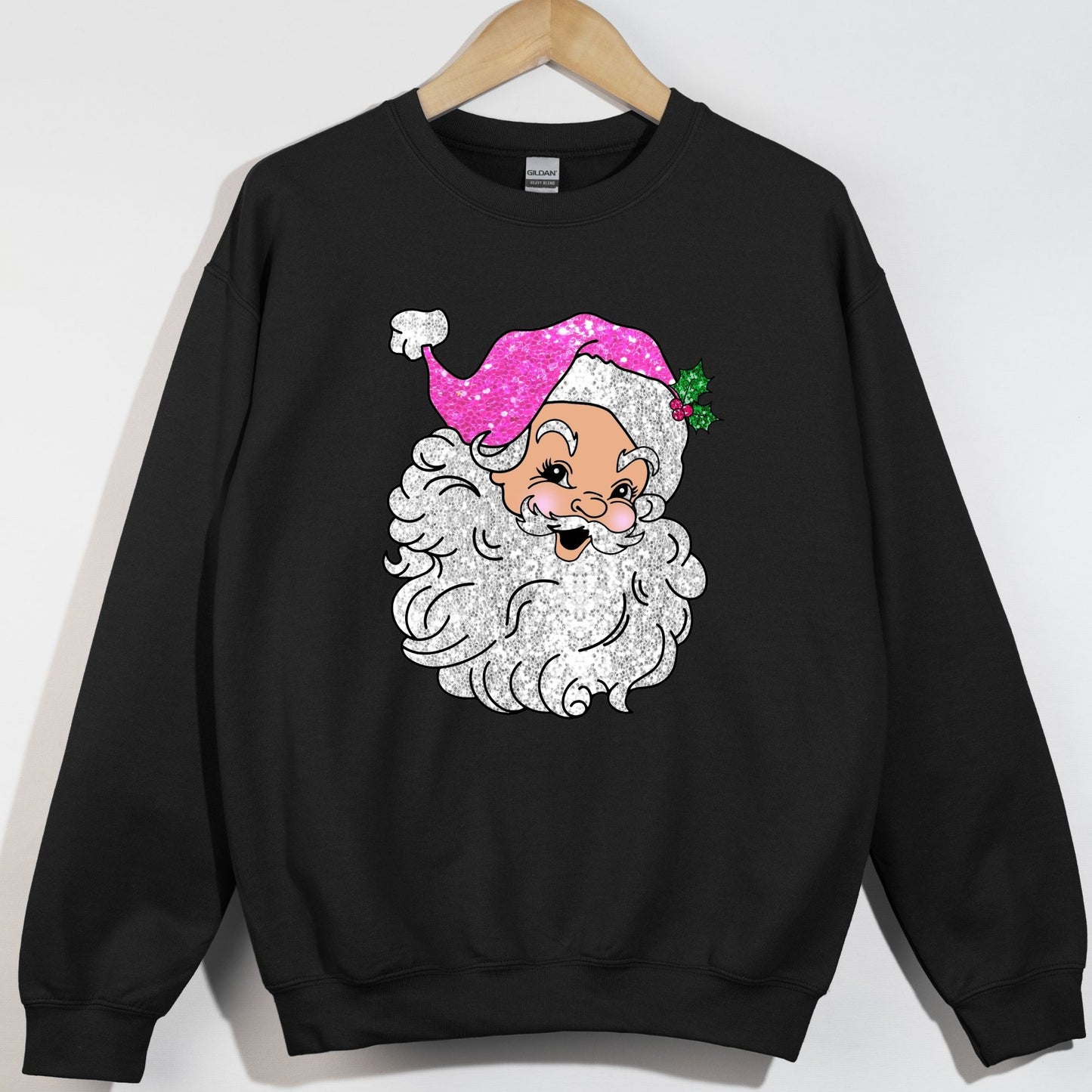 Silver Pink Sequin Santa
