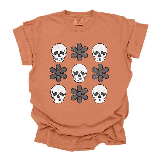 Skull and Flowers Collage