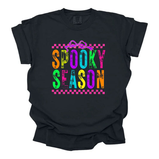 Spooky Season Stacked Neon Distressed