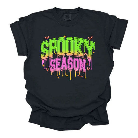 Spooky Season Varsity Neon Drips