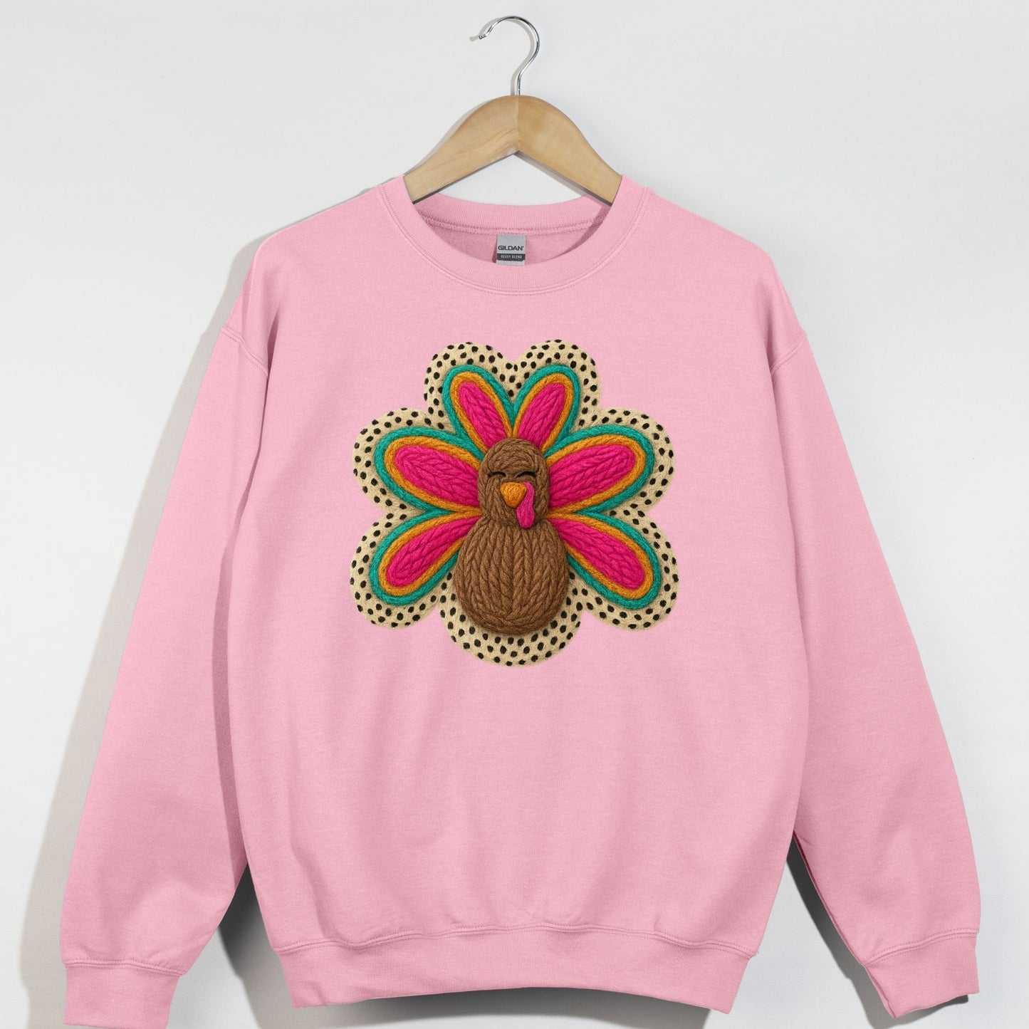 Spotted Faux Yarn Turkey