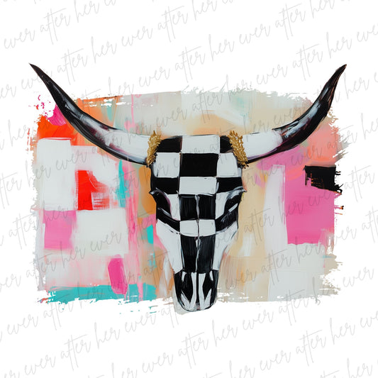 Checkered Skull Head