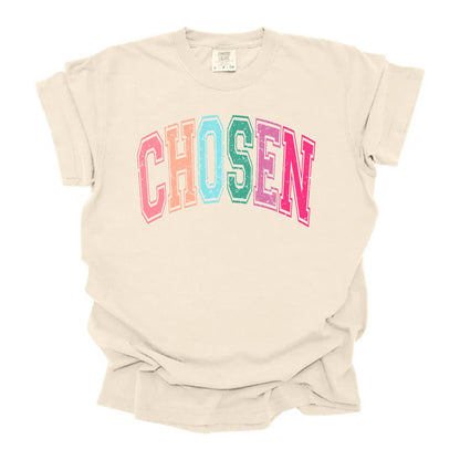 Chosen Distressed Multicolored Varsity