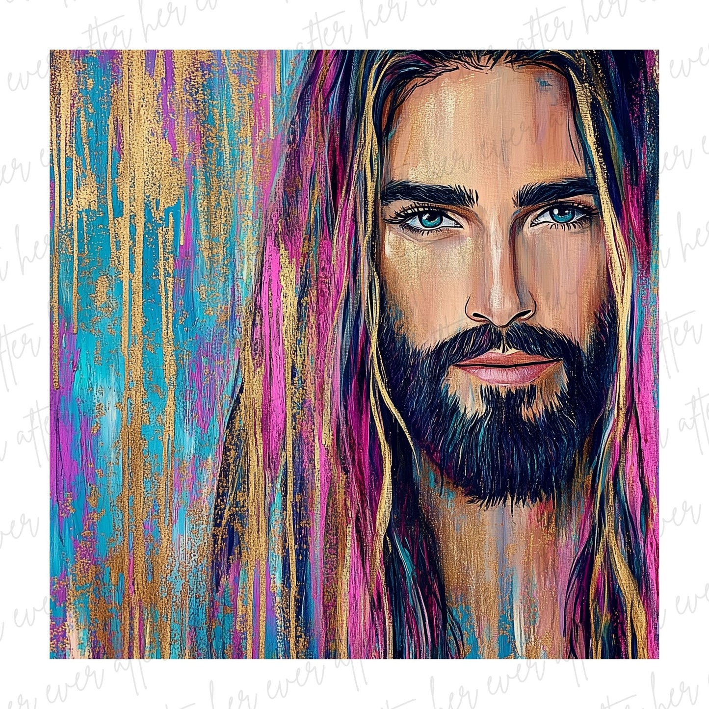 Color Strokes Jesus