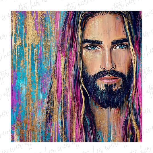 Color Strokes Jesus