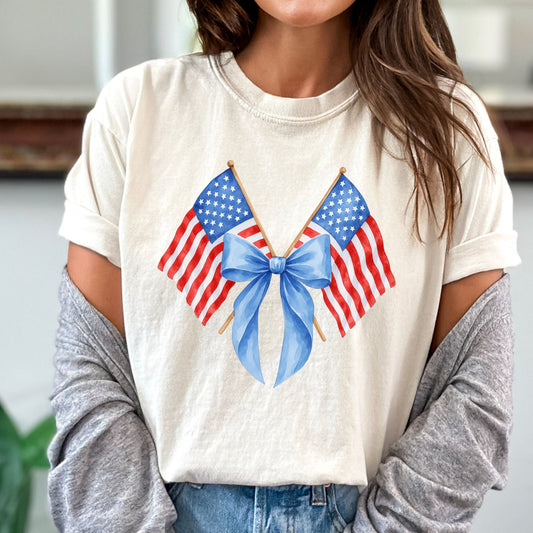 Crossed Flags Bow