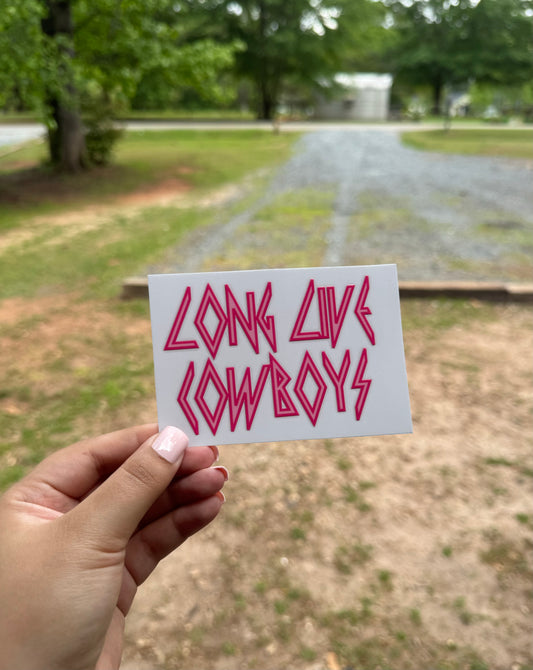 Long Live Cowboys UV DTF Sticker