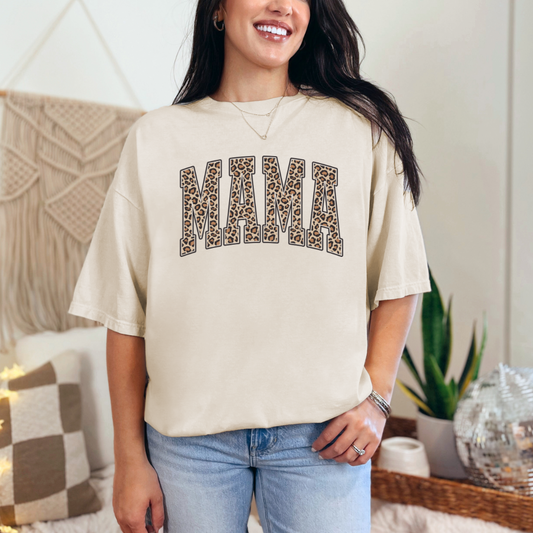 Cheetah Print Mama Tee