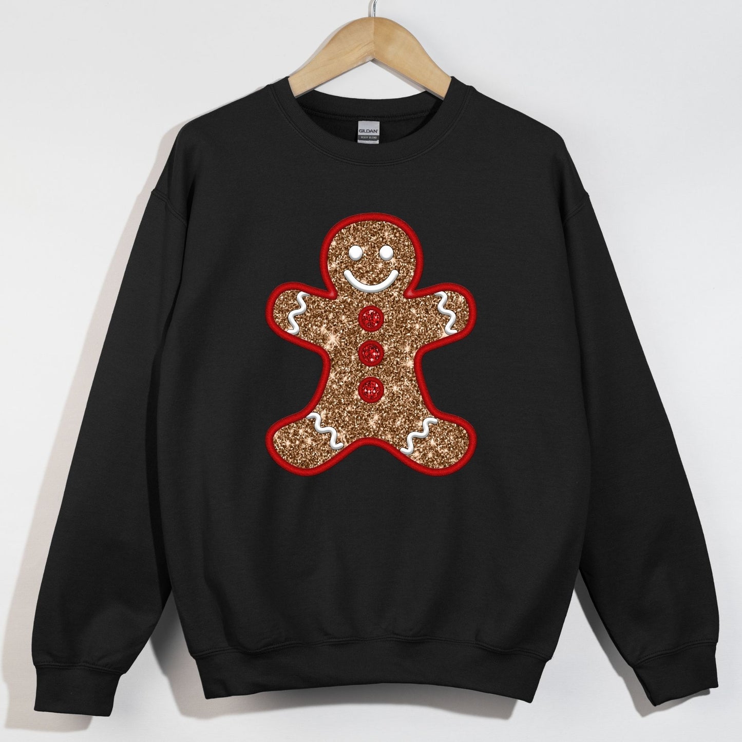 Faux Glitter Gingerbread Red