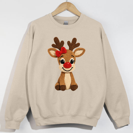 Faux Yarn Girl Reindeer
