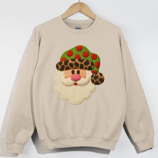 Faux Yarn Polka Dot Santa