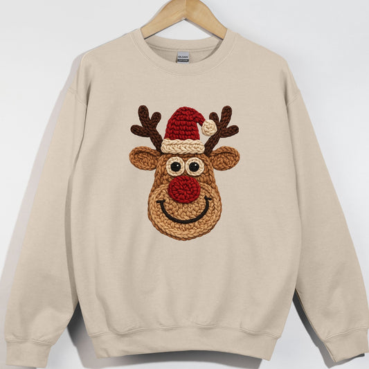 Faux Yarn Santa Reindeer