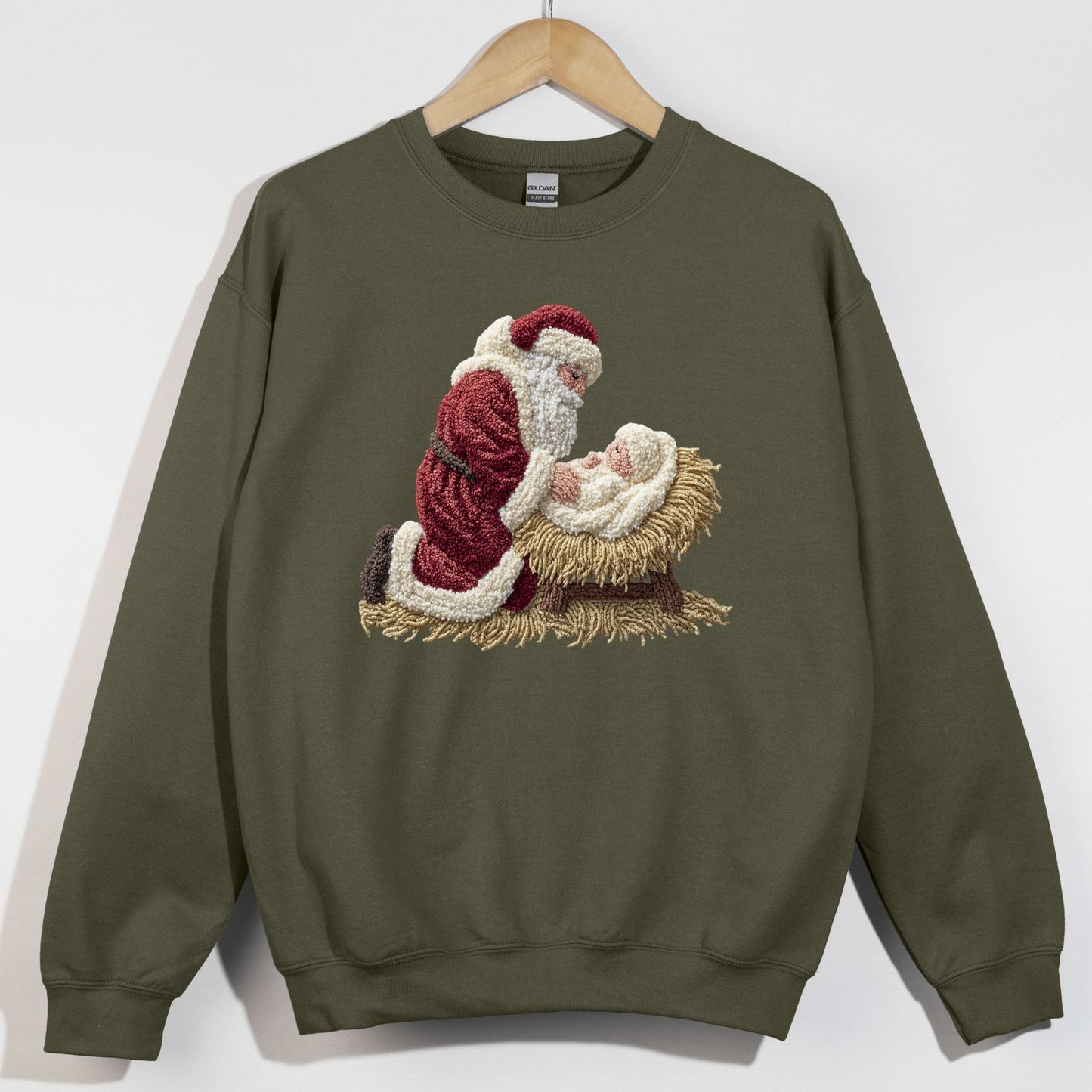 Faux Yarn Santa and Manger