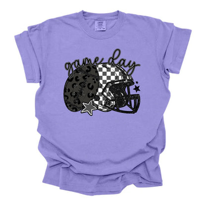 Game Day Glitter Checkered Helmet