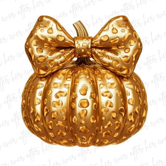 Golden Printed Pumpkin