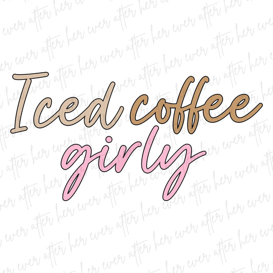 Iced Coffee Girly Script