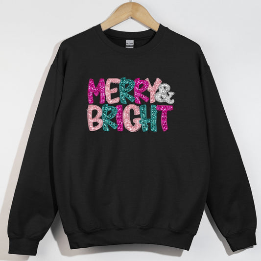 Merry and Bright Multicolored Faux Glitter