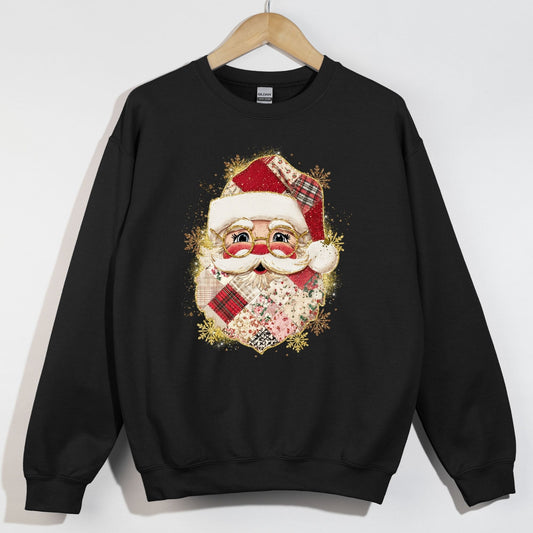Patchwork Santa Gold Glasses