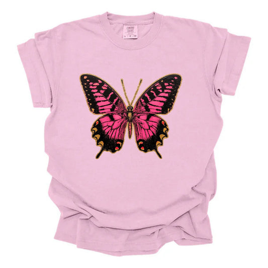 Pink and Golden Butterfly