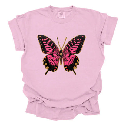 Pink and Golden Butterfly