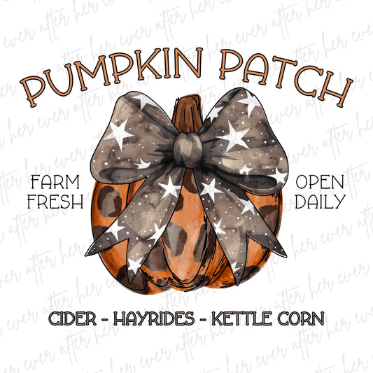 Pumpkin Patch Star Bow Pumpkin