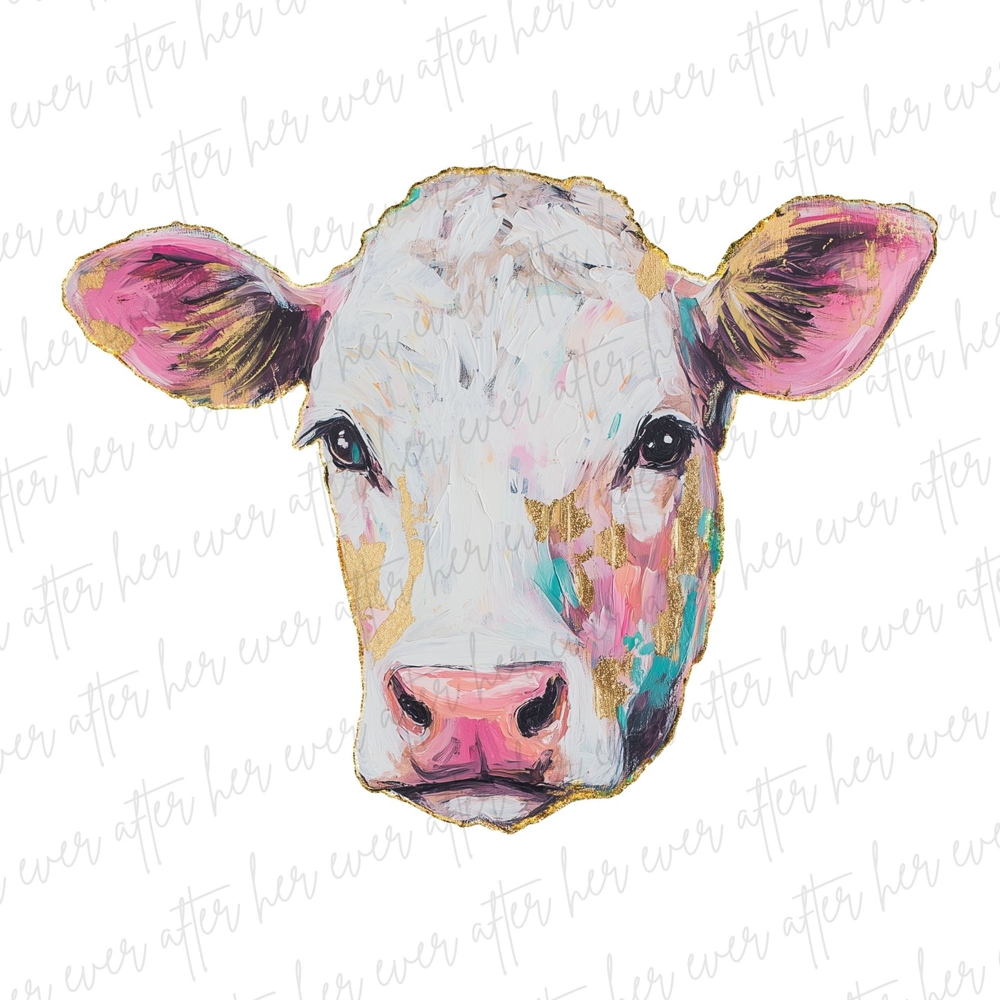 Soft Color Swatches Cow Head