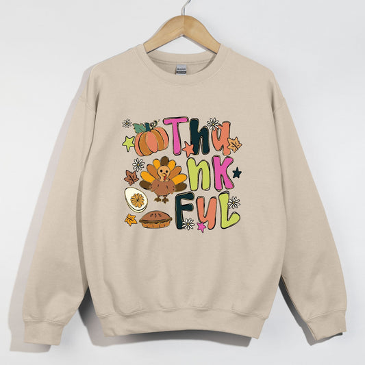 Thankful Cutesy Glitter Lined