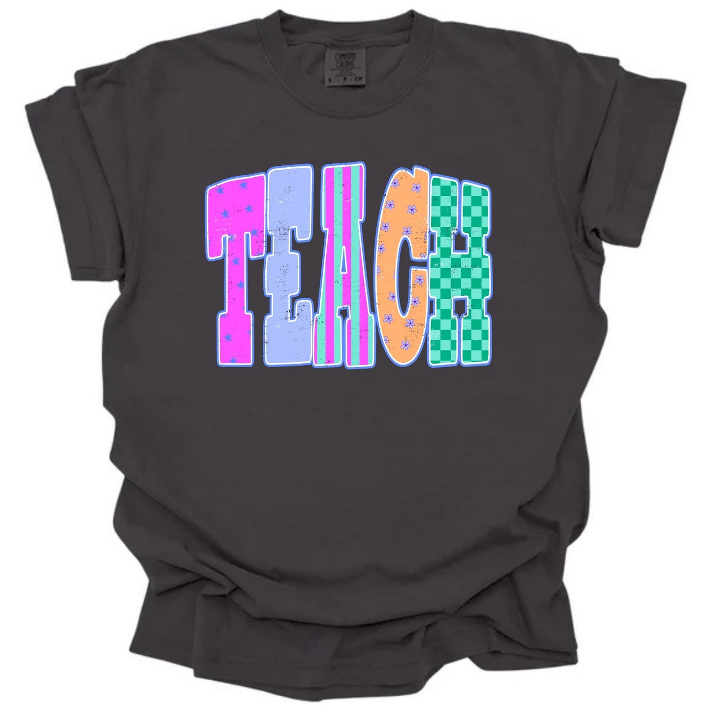 Trendy Patterns Letters Vibrant Teach